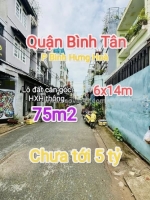 Giáp aeon - lô góc hẻm 6m thông - sổ mới 2025 - 75m nhỉnh 4 tỷ