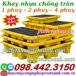 Khay nhựa chống tràn 1 phuy - 2 phuy - 4 phuy