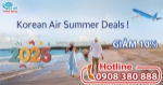 Korean air giảm đến 10% giá vé máy bay mùa hè
