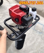 Máy khoan đất yimoi cầm tay chạy xăng động cơ 2 thì