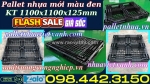 Pallet nhựa 1100x1000x125mm màu đen hàng mới