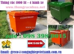 Thùng đựng rác 1000 lít chất liệu composite - việt xanh
