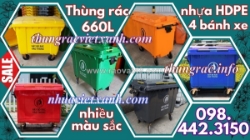 Thùng rác 660 lít - giải pháp tối ưu cho việc thu gom và quản lý rác thải quy mô lớn