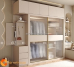 Tủ áo cánh kính cửa lùa sang trọng bbthtyk