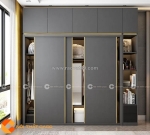 Tủ áo gỗ công nghiệp mdf cửa lùa màu xám sang trọng dhkjguj