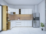 Tủ bếp gỗ công nghiệp an cường phủ acrylic