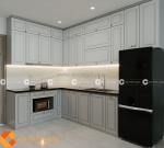 Tủ bếp gỗ công nghiệp mdf trang nhã sang trọng ágrhn