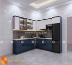 Tủ bếp mdf an cường phủ acrylic drhm