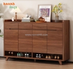Tủ giày gỗ công nghiệp óc chó - đơn giản, sang trọng, tiện lợi
