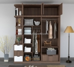 Tủ quần áo gỗ công nghiệp mdf cửa lùa kịch trần có kệ trang