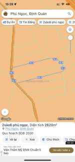 Bán gấp 2600m đất phú ngọc định quán sổ riêng