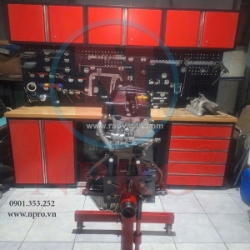 Bàn nguội kết hợp tủ bảng treo kt: w2000xd600xh900/1950mm