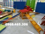 Băng ghế thể dục lắp ráp mầm non, bộ thăng bằng mầm non