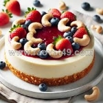 Bánh phô mai hạt điều không nướng (vegan cashew cheesecake)