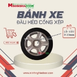 Bánh xe đầu kéo cổng xếp lỗ cốt d 23mm | phụ kiện cổng xếp