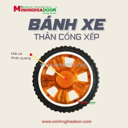 Bánh xe thân cổng xếp lỗ cốt 12mm | phụ kiện cổng minh nghĩa