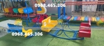 Bập bênh ghế gấu trẻ em, bập bênh sắt mầm non ngoài trời