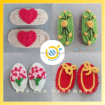 Cặp tóc len handmade beelenhandmade