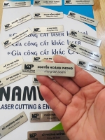 Cắt - khắc laser thẻ tên inox theo yêu cầu tại nam việt