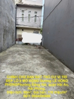 Chính chủ bán đất thổ cư vị trí đẹp lô 9 mở rộng đường lê hồng phong, đằng hải,