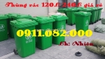 Chuyên sỉ lẻ thùng rác giá rẻ- thùng rác 120l 240l 660l màu xanh giá sỉ tại miền tây- lh 0911082000