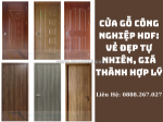 Cửa gỗ công nghiệp hdf: vẻ đẹp tự nhiên, giá thành hợp lý