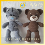 Gấu teddy handmade tự làm bee len handmade