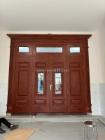 Giá cửa thép vân gỗ tại khánh hòa/ mẫu cửa sang trọng 2