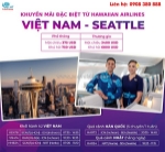 Hawaiian airlines ưu đãi vé máy bay việt nam đi seattle