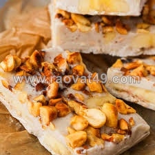 Kem hạt điều chuối (vegan cashew banana ice cream)