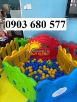 Nhà banh nhựa lắp ghép cho trẻ em mầm non vui chơi