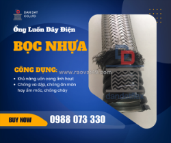 Ống luồn dây điện bọc nhựa pvc, ống ruột gà lõi thép bọc lưới inox