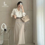 Phối đồ với chân váy dài chữ a - bí quyết nâng tầm phong cách nữ tính