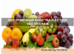 Quy trình nhập khẩu trái cây tươi vào việt nam