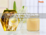 Quy trình xuất khẩu sữa ong mật, sữa ong chúa