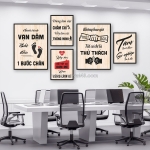 Tranh cổ động slogan trang trí văn phòng – bí quyết truyền cảm hứng mỗi ngày