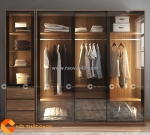Tủ áo cánh kính gỗ công nghiệp mdf màu nâu vân gỗ hiện đại dsrhsiyst