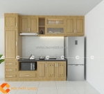 Tủ bếp gỗ sồi sang trọng