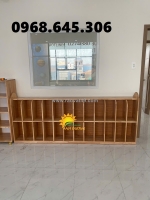 Tủ đựng cặp mầm non, tủ gỗ mầm non giá rẻ