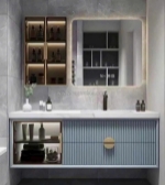 Tủ lavabo kết hợp gương led hiện đại giúp nâng tầm không gian phòng tắm