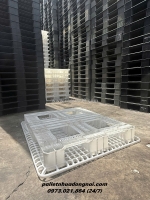 🔥 bán thanh lý lô pallet nhựa tai bèo 1100x1300x150mm màu trắng 🔥