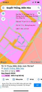 Bán nhà 79,1m² chính chủ tại phường quyết thắng, thành phố biên hòa, đồng nai