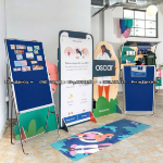 Bảng flipchart châninox ghim nỉ -siêu tiện lợi