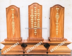 Bộ bài vị thờ gia tiên, bộ bài vị thờ thần linh bằng gỗ