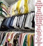 Cần chuyển nhượng/sang sạp kinh doanh quần áo tại số 336 hai bà trưng, p. tân
