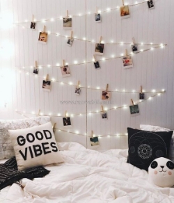 Chia sẻ cách treo đèn dây trong phòng ngủ đẹp, an toàn và tiết kiệm