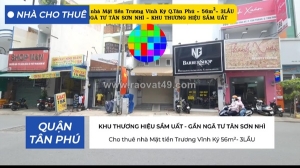 Cho thuê nhà mặt tiền trương vĩnh ký 56m²- 3lầu- khu thương hiệu sầm uất