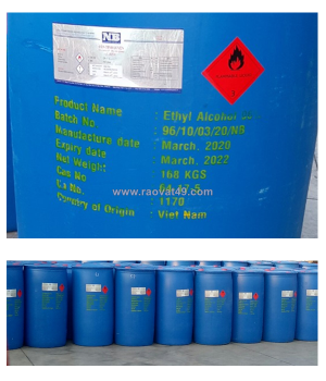 Cồn thực phẩm ethanol 98% (96%), cồn ethanol 90, 70 - https:/marketchem.net