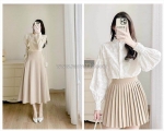 Công thức phối chân váy ôm ngắn caro cùng áo sơ mi nữ vừa năng động vừa trẻ trung