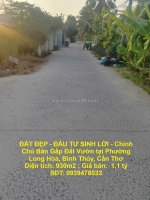Đất đẹp - đầu tư sinh lời - chính chủ bán gấp đất vườn tại phường long hòa,